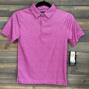 New PGA Tour Youth Pro Series Polo Big Boy Size Small (8) in Rose Violet Color